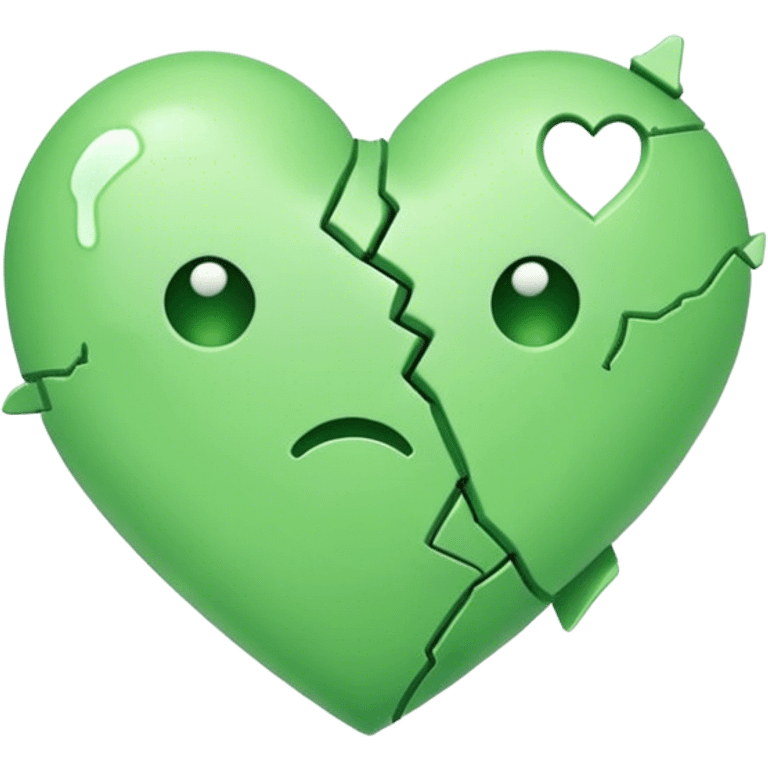 Light green heart break 💔 emoji