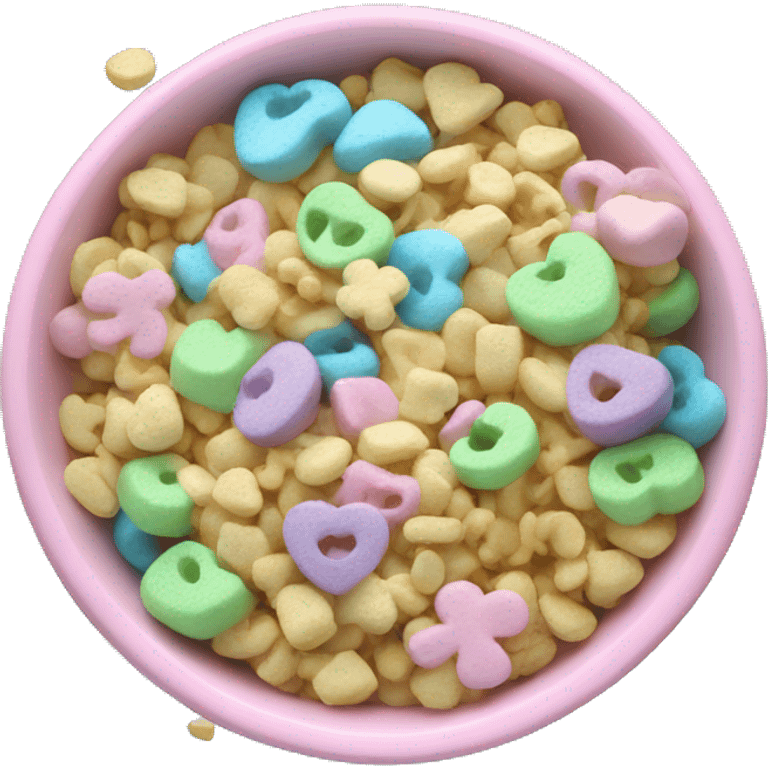 Pastel bowl full of Lucky charms  emoji