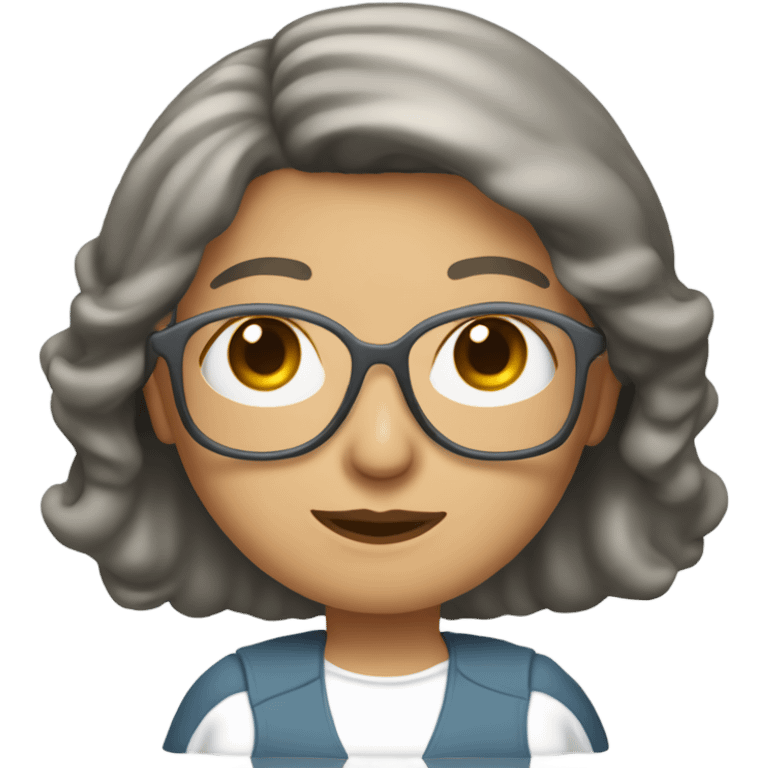 Mujer de unos 70 años pelo muy corto casi rapada liso blanco  emoji