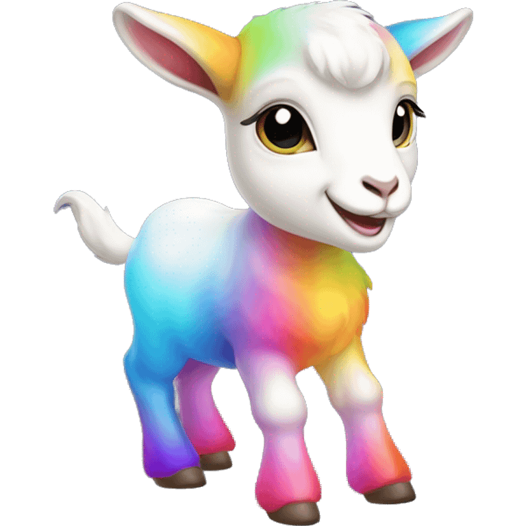 baby goat, rainbow, fruity, jelly, glow, colorful emoji