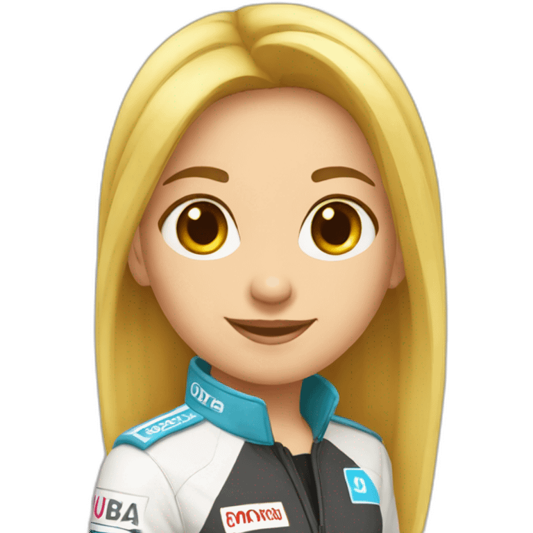 Un fille dans une formule 1 emoji