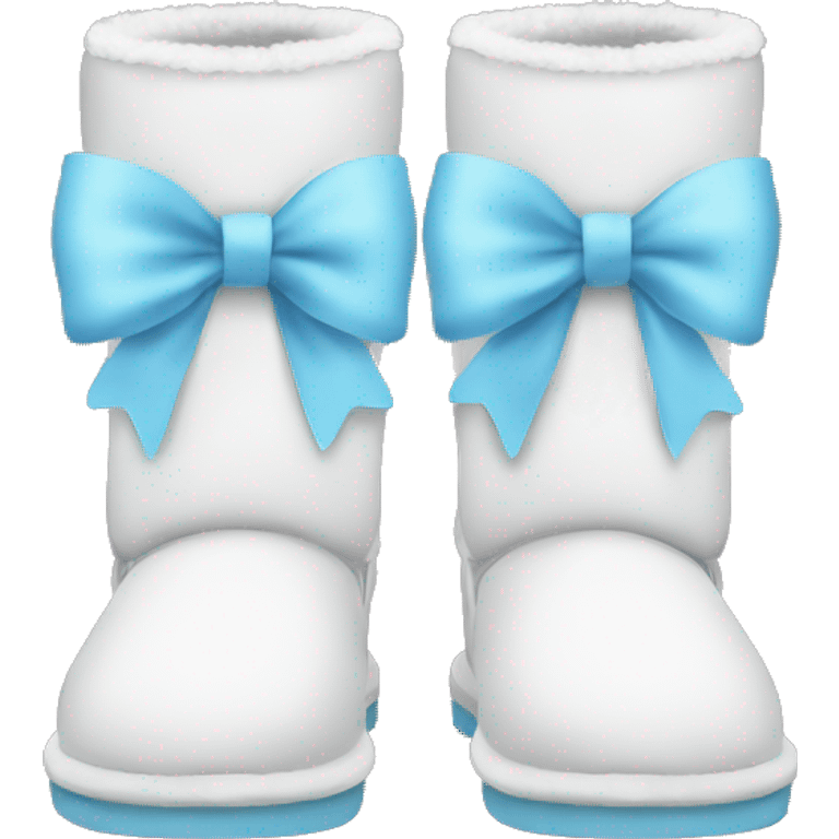 white uggs with light blue bows emoji