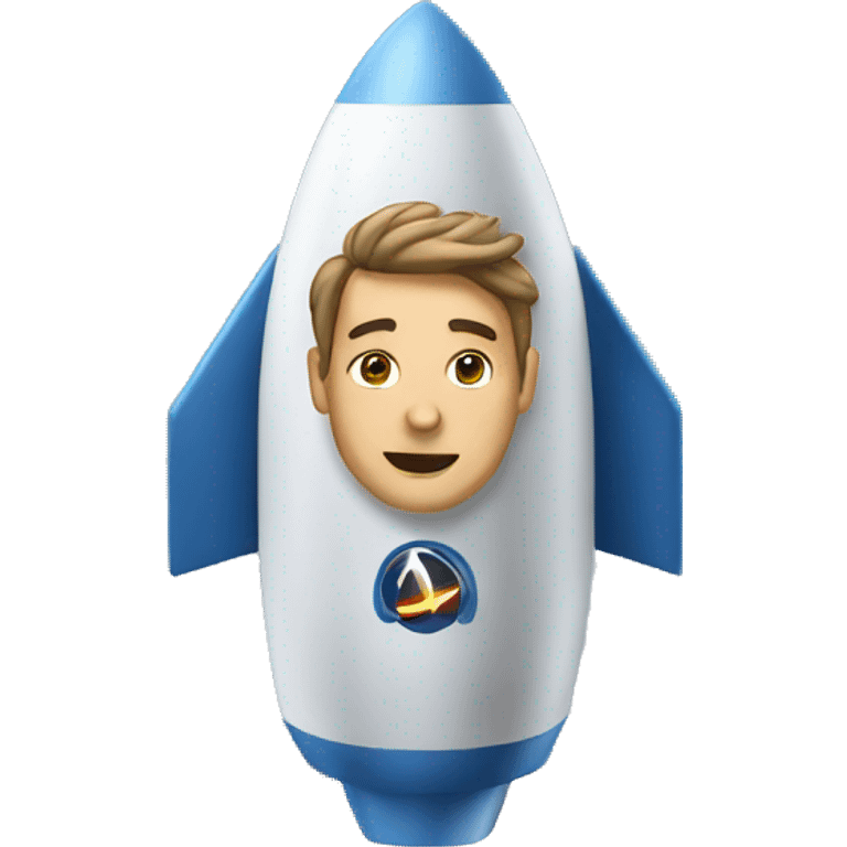 Man flying in a rocket emoji