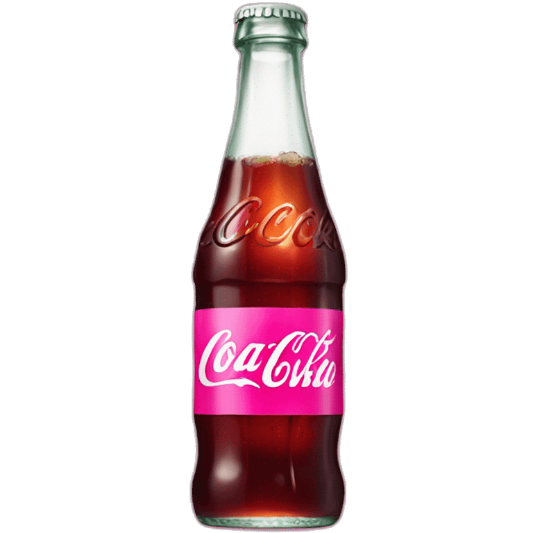 coke bottle with pink logo emoji