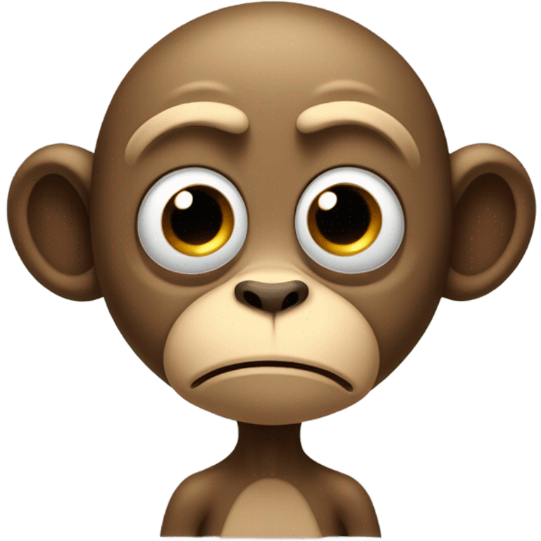 really really really sad skinny monkey emoji