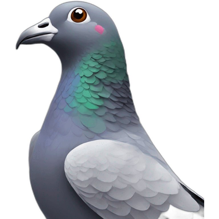 multi faceted pigeon emoji