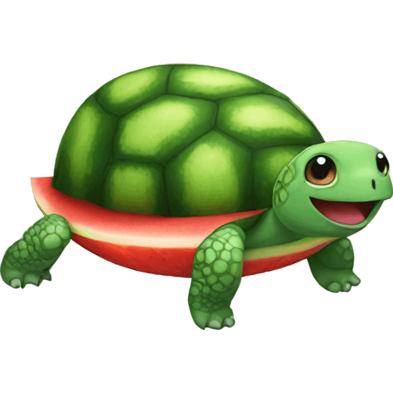 Turtle watermelon emoji