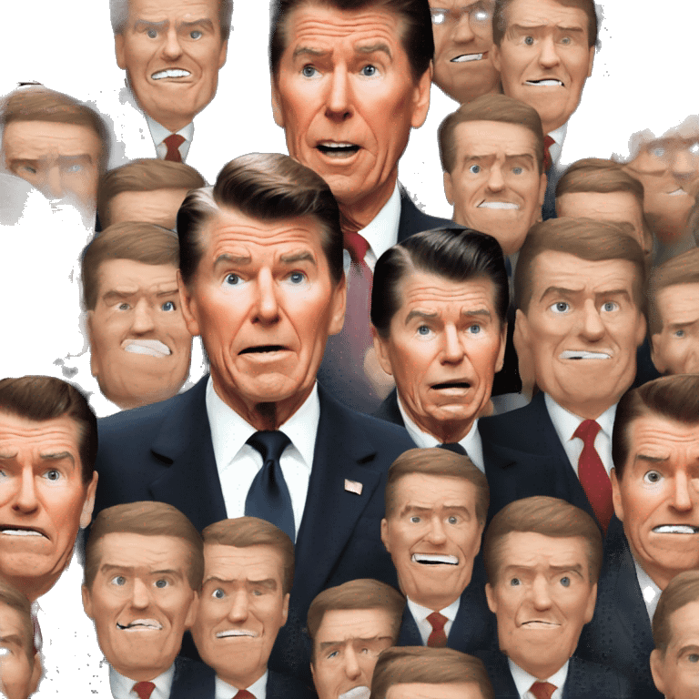 Ronald Reagan is scared emoji