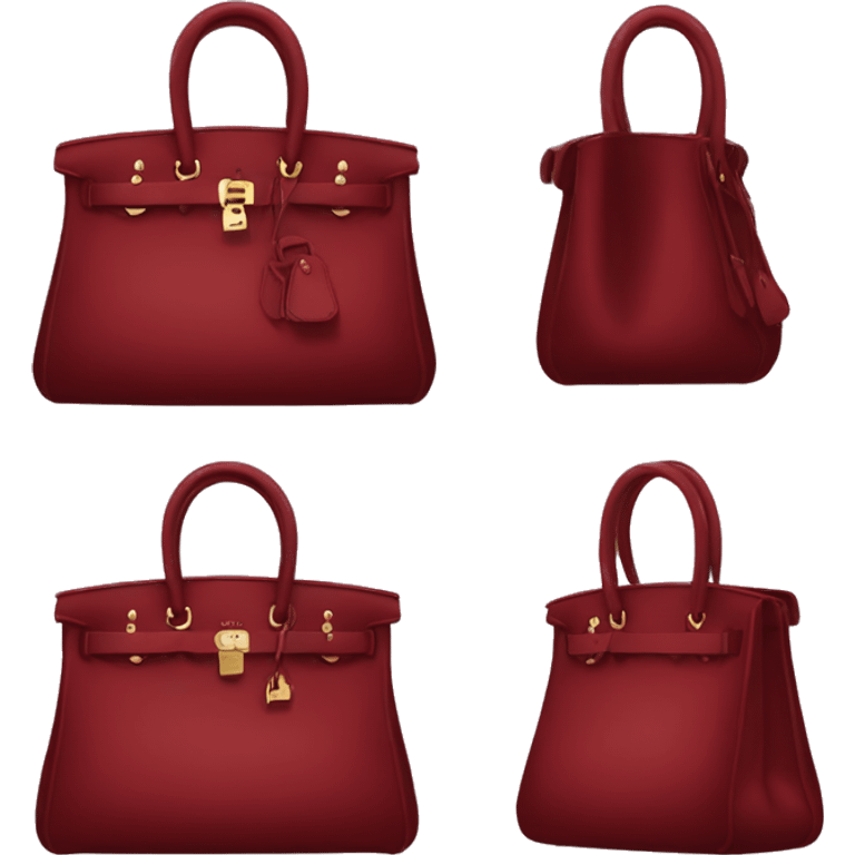 Dark red birkin bag emoji