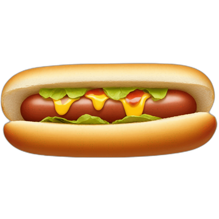 Juicy hot dog emoji