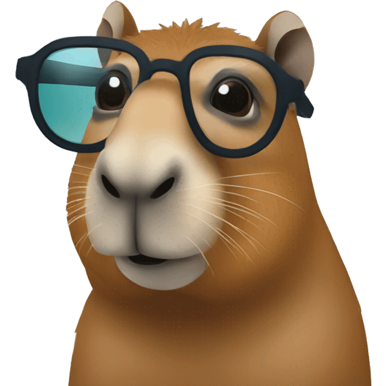 capibara con lentes emoji