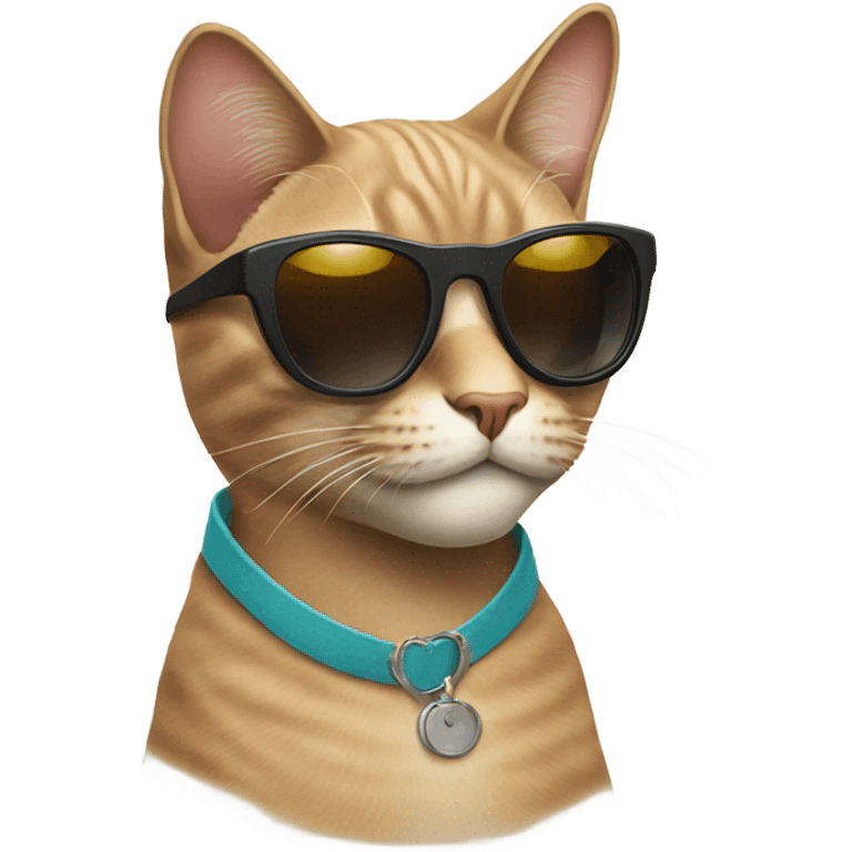 Cat with sunglasses emoji