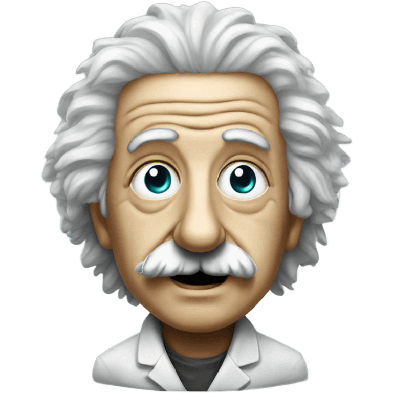 Einstein with a borg eye emoji