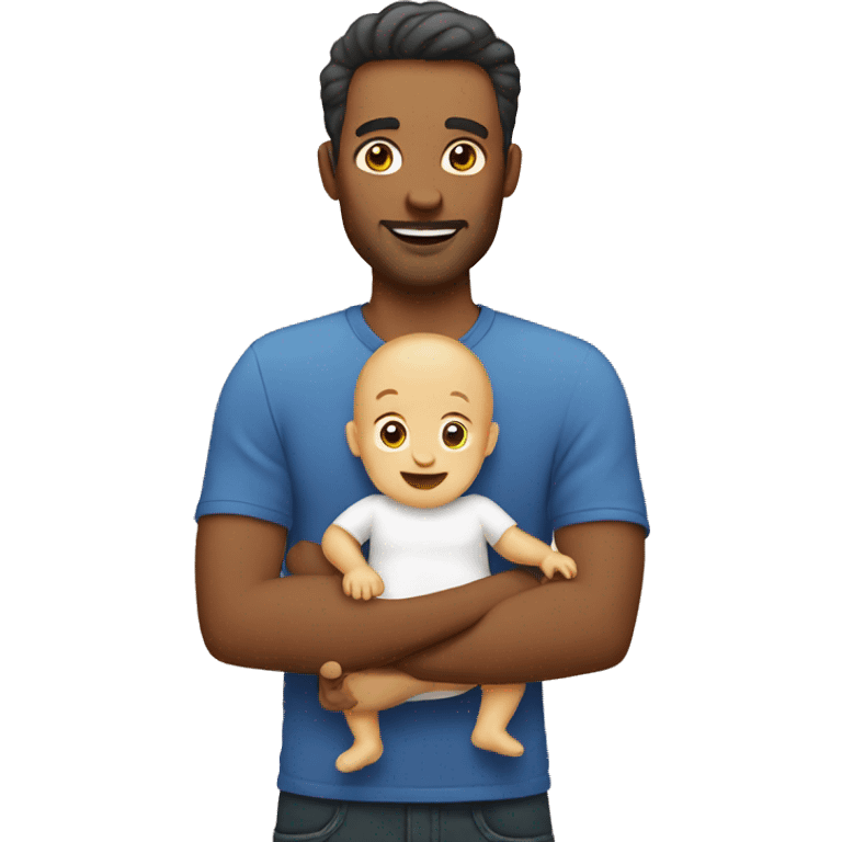 Dad with baby emoji