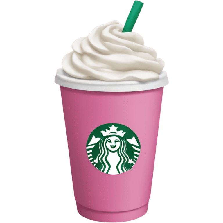 Pink Starbucks coffee cup emoji