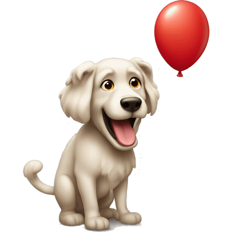 Make an emoji that creative a little silly of an animal with a red balloon emoji