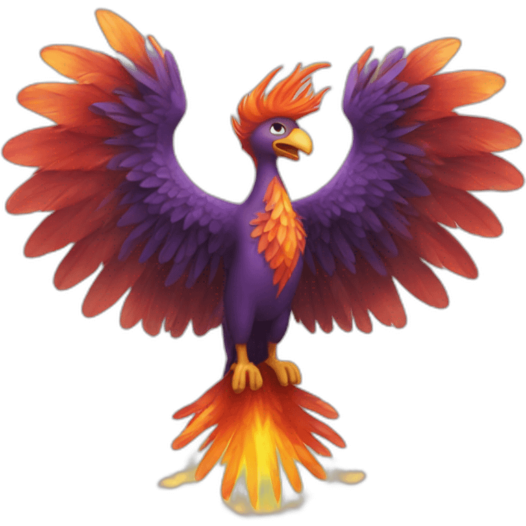 Phoenix mit einem Herz im mund emoji