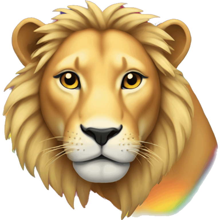 saturated colorful lioness  emoji