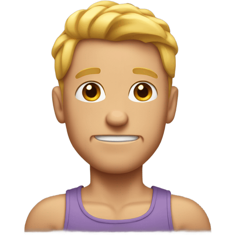 White guy with muscles emoji