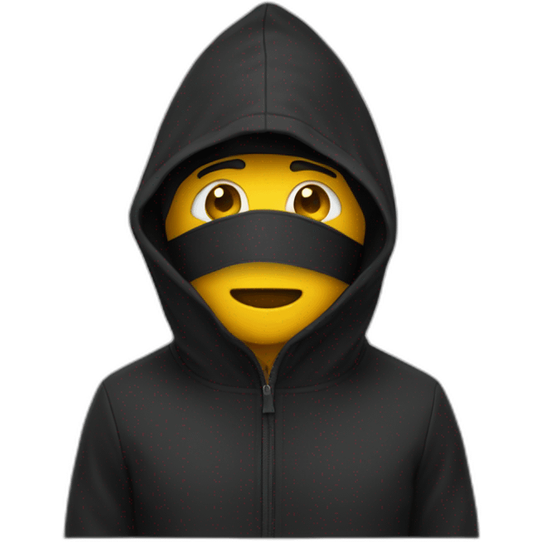 Cagoule noir emoji