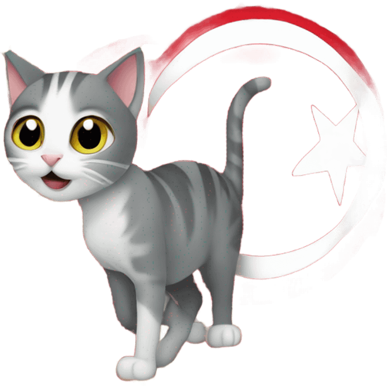 Turkiye flag with cat emoji