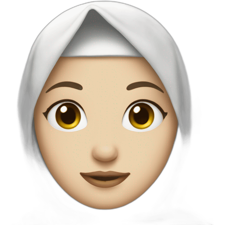 a white princess with a hijab emoji