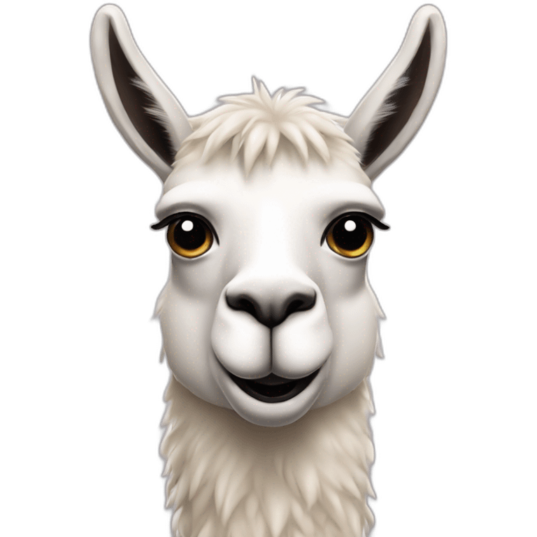 Una llama con una cremallera en la boca  emoji