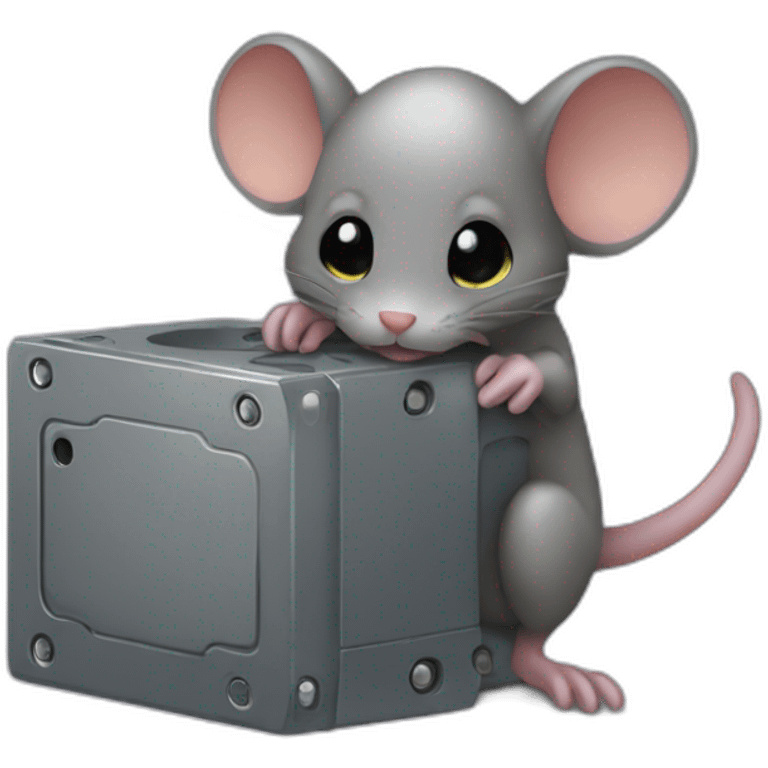 sewer rat hugging a hdd emoji