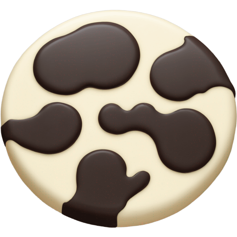 One Black and white cookie equally  emoji