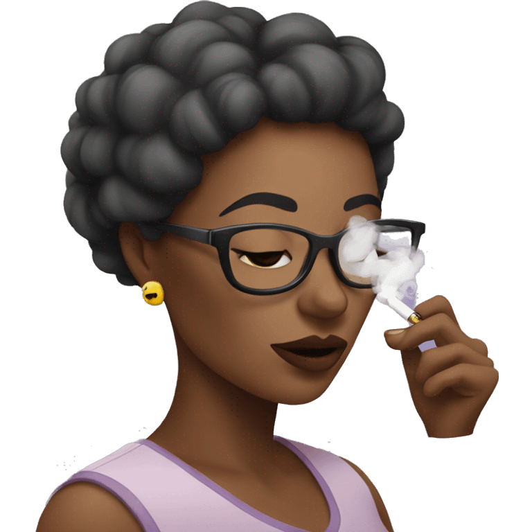 A women smoking vape  emoji