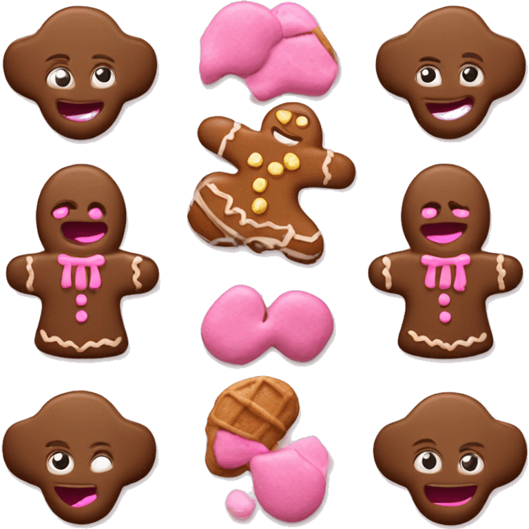 Lebkuchen Männer mit pink emoji