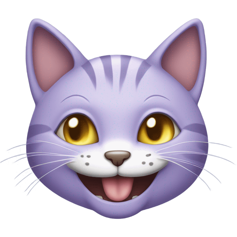 lavender cat emote laughing emoji