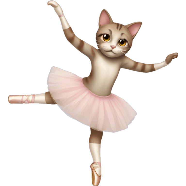 Cat in pointe shoes emoji