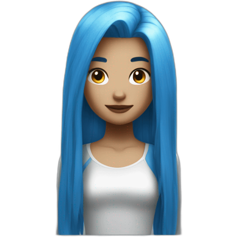 roblox girl with blue hair emoji