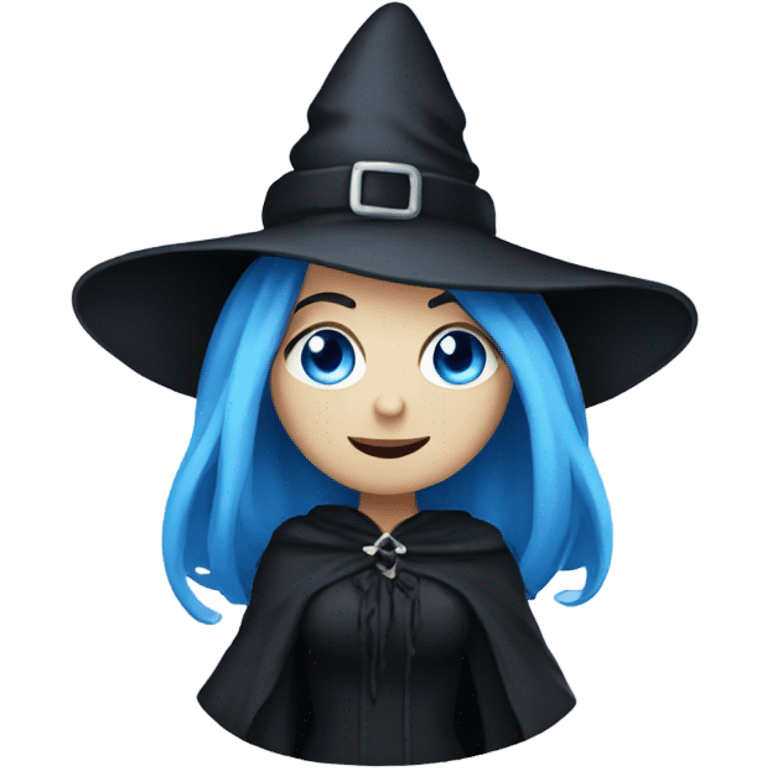 Gothic witch with blue eyes celebrating Christmas  emoji