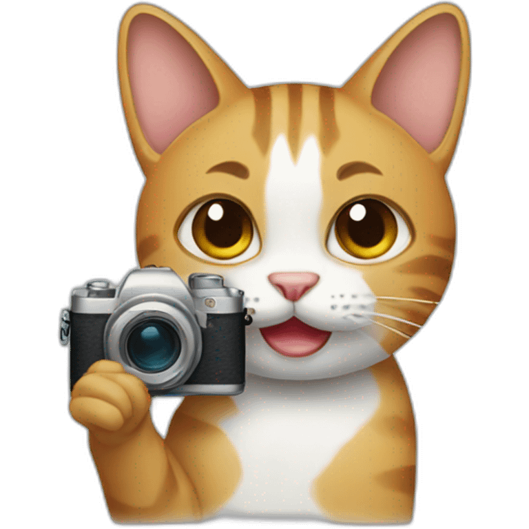 Cat taking a photo  emoji