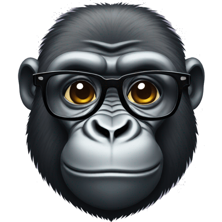 gorilla with glasses emoji