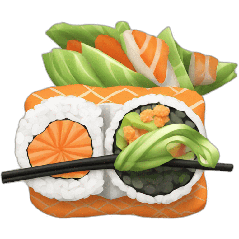 Money with sushi emoji