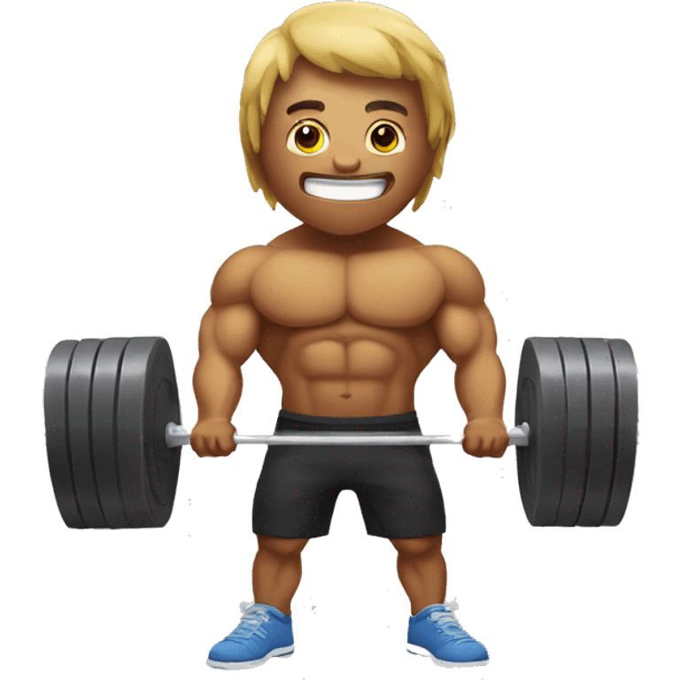 Hing with gym muscles emoji