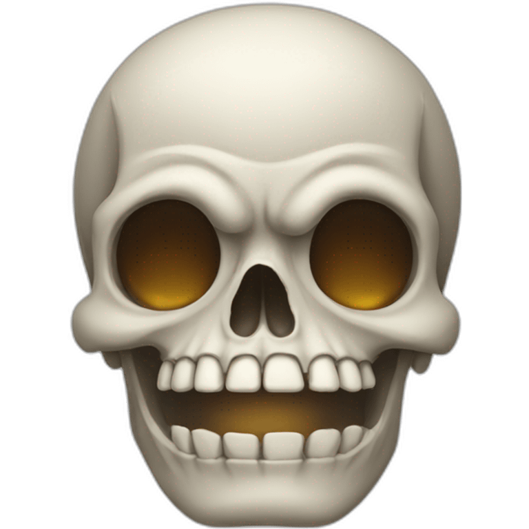 Goofy skull emoji