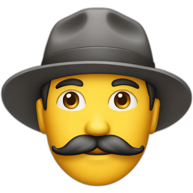 Man with a mostach and gorra emoji