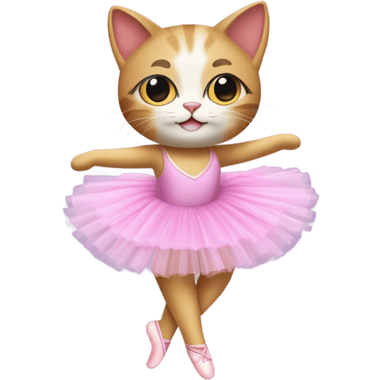 Cat with ballet emoji