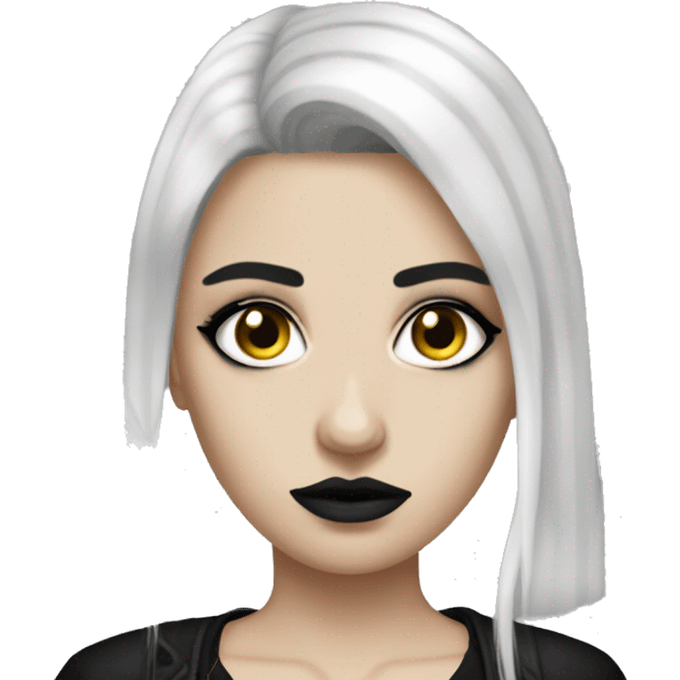 Goth hollywood model sad emoji