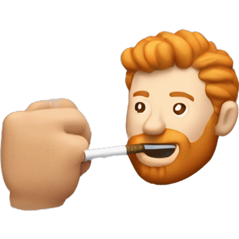 ginger blowing smoke to the right emoji