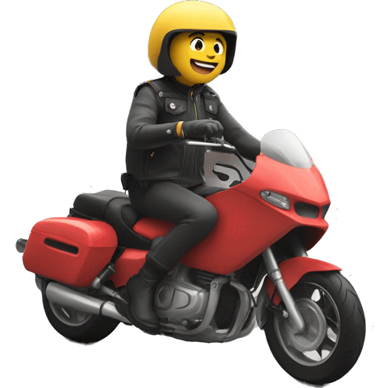 Chat sur une moto emoji