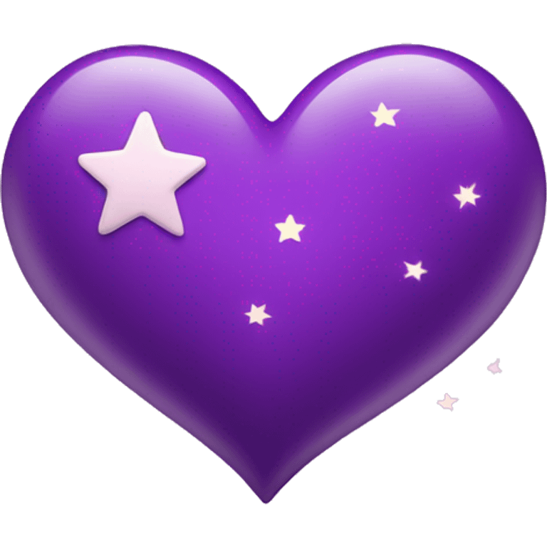 heart purple with stars emoji