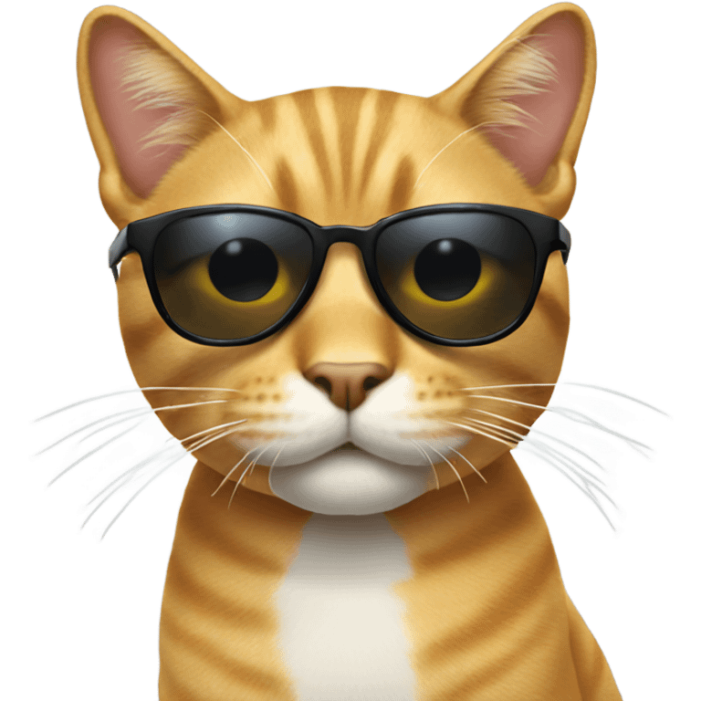 Cool cat with sunglasses  emoji