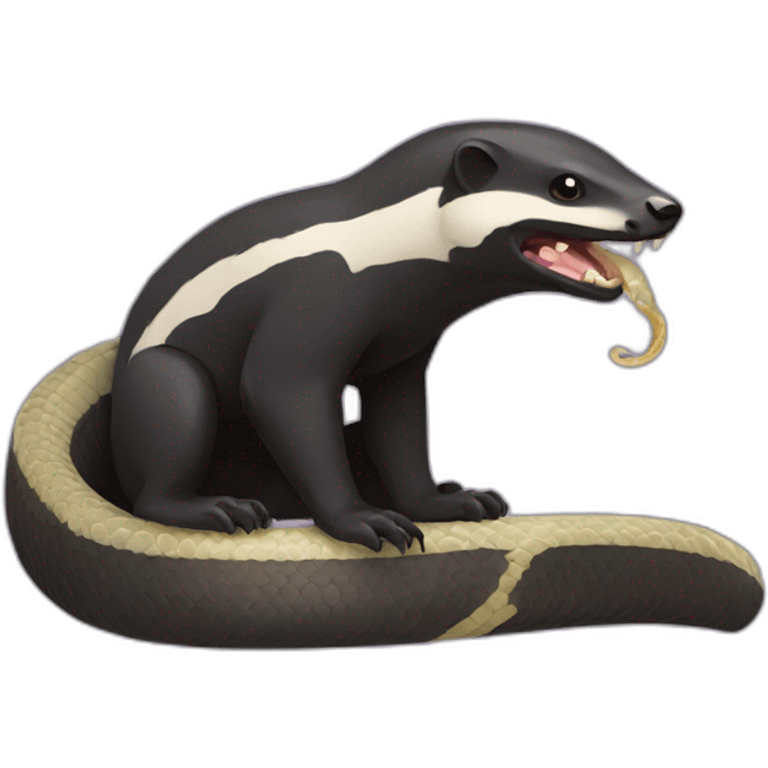 Honeybadger eat snake emoji