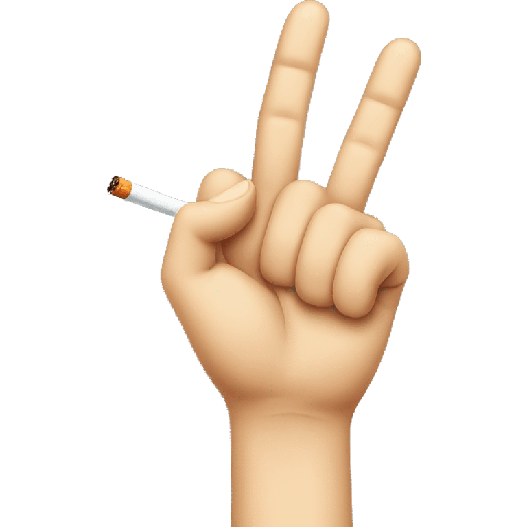 Okay hand gesture with cigarette emoji