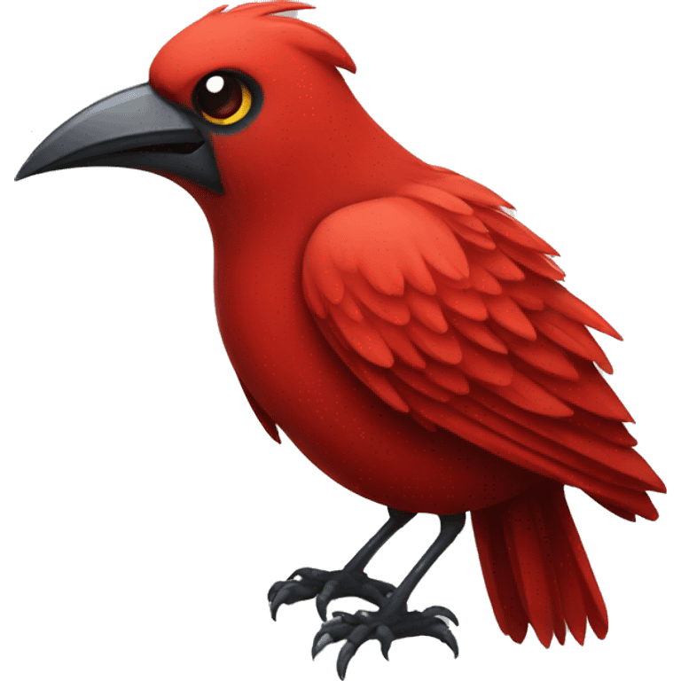 deadly red bird emoji